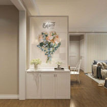 Decorative glass shoe cabinet wine cabinet screen living room partition entry light luxury modern porch double-sided light transparent tempered process