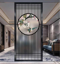 New Chinese art glass transparent screen into the entrance hall living room bedroom shielding partition wall simple modern decoration