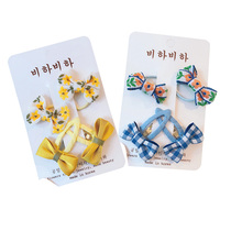 Childrens hair accessories Cloth Crafts Broken Flowers butterfly knot hair Circle small baby leather gluten BB clip girl hair clip Korean version head rope