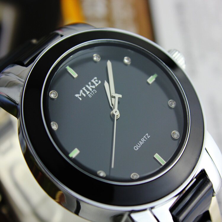 正品米可陶瓷手表防水男女表潮流时尚情侣表一对韩版水钻女生手表