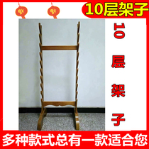 Dragon Springs Knife Sword Rack Vertical Sword Frame Tool Holder Hanger Wall Mounted Wall Type Solid Wood Frame 10 Layers Sword Support Crafts