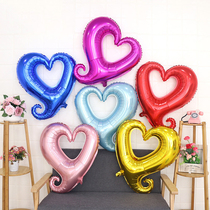 Wedding wedding wedding room layout 18 inch small hook heart shaped aluminum film Balloon Birthday party decoration layout