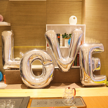 English letters 16 inch love balloon decoration wedding room Wedding romantic creative decoration marriage proposal confession living room Bedroom