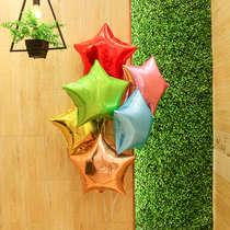 Aluminum film balloon decoration five-pointed star heart-shaped moon Aluminum film birthday 100 days birthday full moon 100 days Hotel decoration