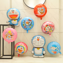 Childrens birthday robot cat balloon decoration scene layout Baby hundred days Jingle Cat cartoon toy balloon