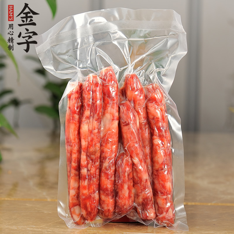 金字 广式腊肠香肠农家自制手工腊味特产 广东香肠腊肉400g*8包产品展示图3