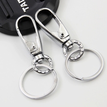 Cheap Home Metal Key Buckle Car Key Button Men Waist Hanging Keychain Single Lap Premium Lock Spoon Button