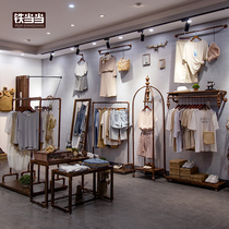 Clothing display wall childrens clothing store shelf wall-mounted floor womens clothing store multifunction hanger