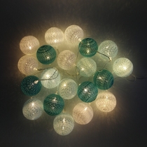 Net cotton thread ball romantic light decoration birthday party layout marriage proposal confession wedding macaron color lamp