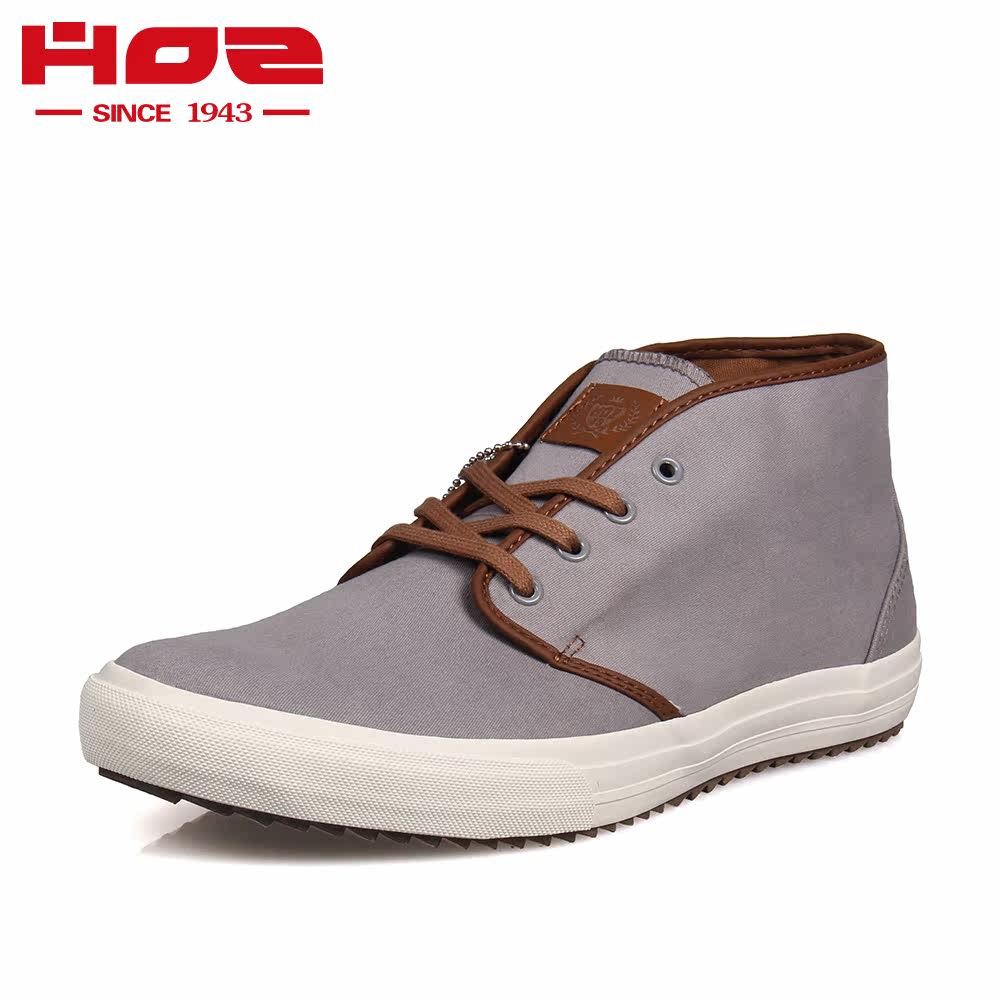 hoz美国后街 官方 高帮轻便时尚系带百搭休闲鞋平底男鞋帆布板鞋