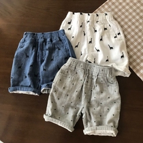 Baby cotton ~ so soft and messy boys pure cotton gauze shorts kids summer casual pants