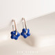 여름 귀걸이에 적합한 여성의 새로운 꽃 귀걸이를위한 ZTX Blue Seaside Eor Clips Painless Earrings 여름 귀걸이에 적합한 여성의 새로운 꽃 귀걸이를위한 ZTX Blue Seaside Eor Clips Painless Earrings
