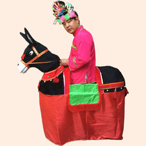Running donkey donkey dance making Lantern Festival props dragon and lion dance props folk performance props Yangko dance steel wire wool