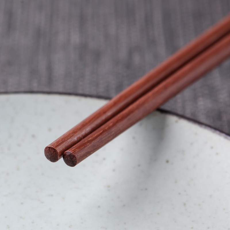 【 10 pairs of pack 】 alloy mahogany chopsticks that occupy the home without lacquer idea for hotel domestic annatto tableware