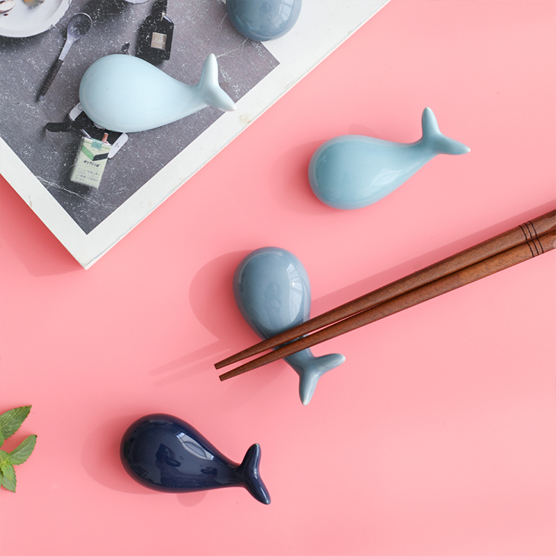 Lovely creative ceramic drag household Japanese put put chopsticks spoons chopsticks chopsticks holder European fine restaurants