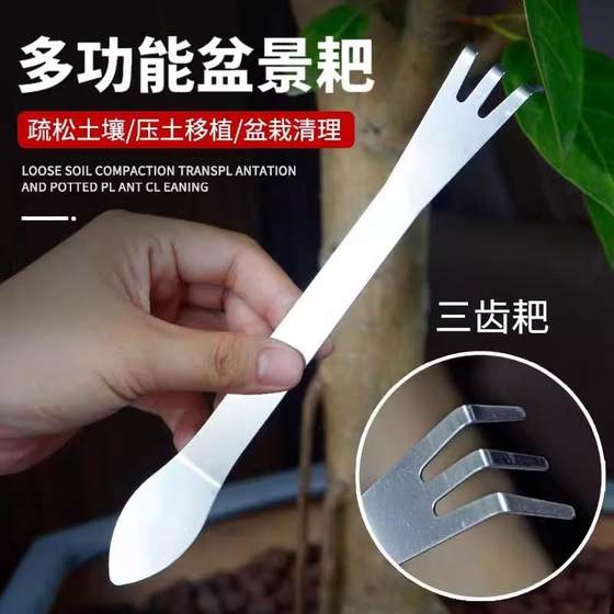 Bonsai rake household flower pot soil loosening artifact soil pressing bear hand rake stainless steel rake bonsai special tool
Bonsai rake household flower pot soil loosening artifact soil pressing bear hand rake stainless steel rake bonsai special tool