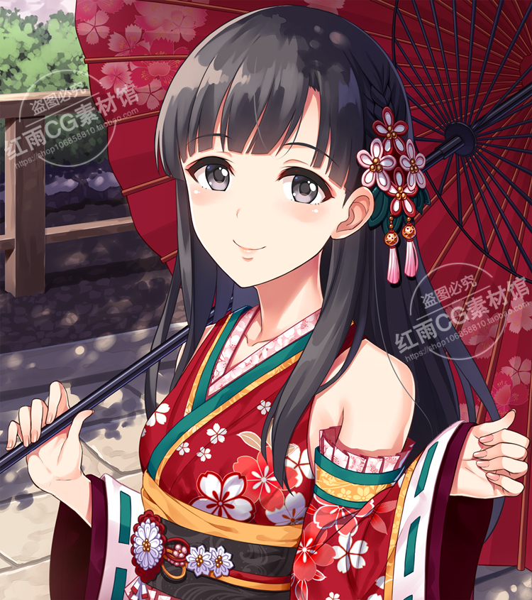 二次元动漫和服人物插画设计素材角色绘画美术参考图集cg