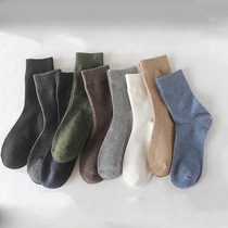 Socks Male Breathable Midbarrel Socks Spring Autumn Pure cotton Sweat Sweat leisure Business Sox 100 lap Four Seasons mens stockings