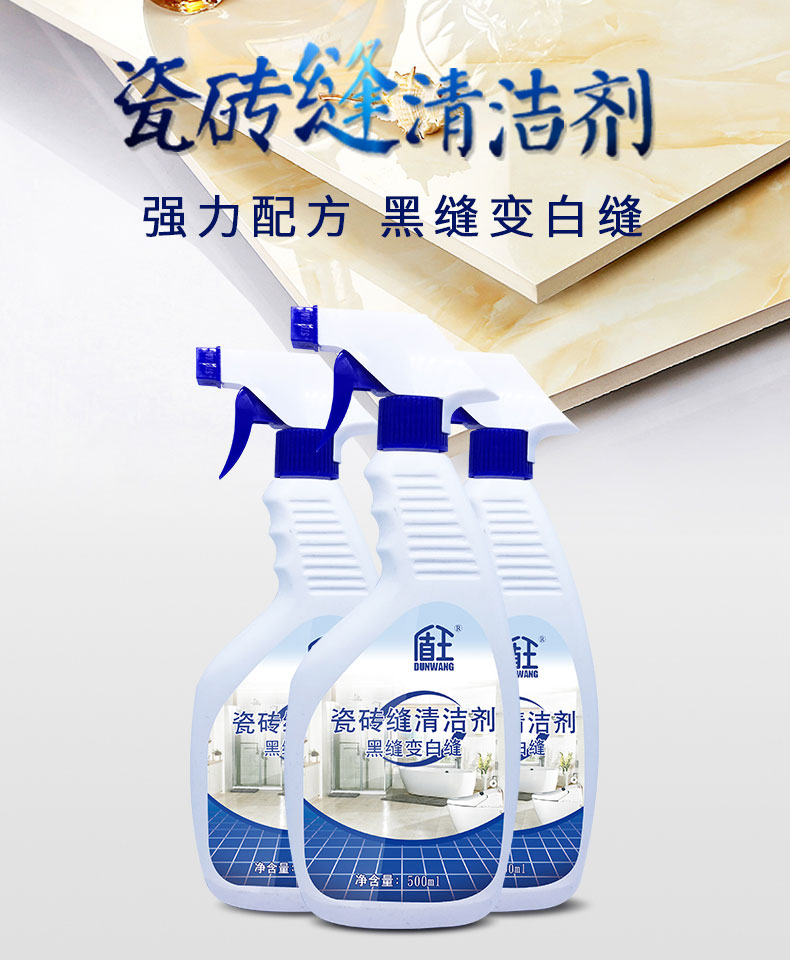盾王瓷砖缝隙清洁剂强力去污卫生间地板除垢厕所水垢去黑除霉家用
