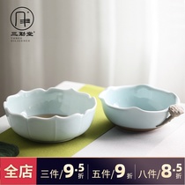 Sanqintang Yingqing tea wash water wash Jingdezhen Kung Fu tea set Tea ceremony accessories Hand-built lamp slag bucket S71008