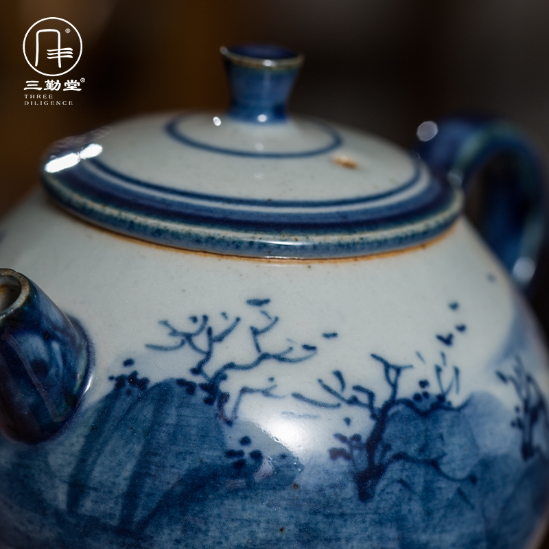 The three regular clay pot of profiteering household single pot of jingdezhen ceramic teapot tea teapot S22012