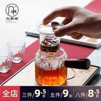 Sanqintang Hammered Glass Teapot Side Handle Teapot High Temperature Filter Tea Maker Fair Cup Tea Leak Set S25036