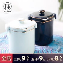 Sanqintang ceramic quick cup One pot two cups Jingdezhen Kung Fu tea set Small teacup Hand grab pot for 2 people