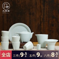 Sanqintang Kung Fu tea set Jingdezhen ceramic Teacup Cover bowl Master cup 12 head cover set ST1021