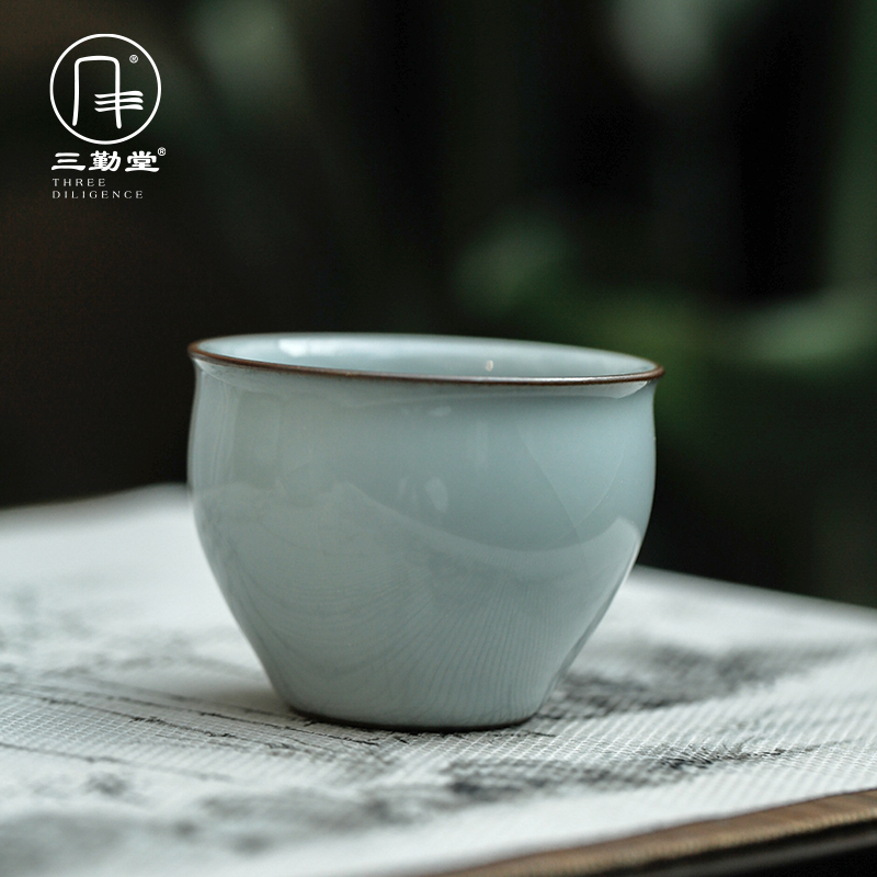 Imperial peace cup bell cup three frequently hall jingdezhen ceramic masters cup sample tea cup tea kungfu tea cup