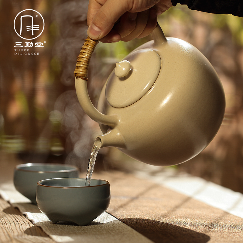 Three frequently hall electric jug kettle high - capacity soda glaze ceramic teapot kung fu tea boiled S28044 the teapot