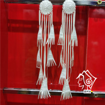 Cool Mountain Yi Earrings Female Pure Silver Handmade Flowers Long Flow Su Retro National Wind Ear Ornaments Bride Photography Photography