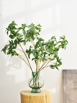 Simulation Flower Horse Drunk Wood Green Planting Table Swing Decoration New Chinese Style Home Living Room Greening Plant Pendulum art392