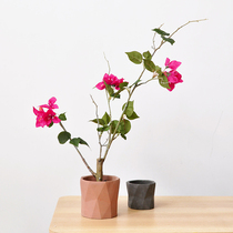 Nine Thoughts Simulation Plant Bonsai Triangle Plum Potted room New Chinese Bionic Decorations soft-mounted pendulum piece art334