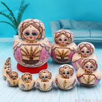 Matryoshka 15-layer handmade wooden crafts Holiday gift ornaments Childrens educational toys