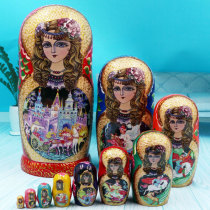 Matryoshka 10-layer boutique baking paint double-sided girlfriend color-changing beauty doll decoration wood snap-up recommendation