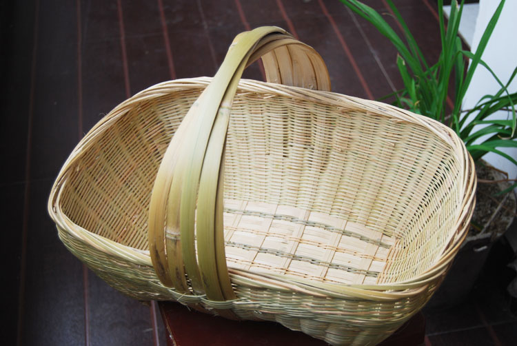农家人手工编织手提菜篮 小竹篮子鸡蛋篮 水果篮 收纳