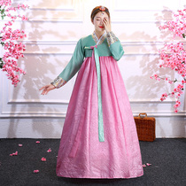 New Korean traditional court costume crepe hanbok female Korean National Costume waiter performance costume