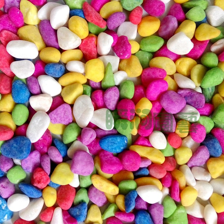 多彩石五彩石七彩砂彩色石小石头子微景观水培彩石装饰品生态瓶用