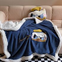 Cartoon children blanket quilt cute milk velvet thickened autumn and winter baby kindergarten nap lamb velvet blanket