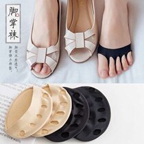 Summer Socks Accessories Sandal Sole Socks Non-slip Invisible High Heel Footwear Full Cotton Lady No Toe Socks Thin sweat Non-slip