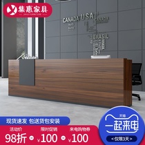Desk Front desk bar simple modern company reception desk atmospheric Guangzhou office furniture cashier counter welcome desk