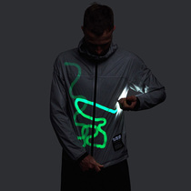 Vollebak Solar Rechargeable Jacket Sports Night Running Light Charge Clothes Windproof Waterproof Black Branch