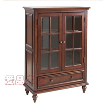 American countryside open door solid wood wine cabinet TV cabinet Cabinet combination living room furniture locker sideboard