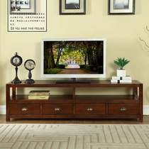 American TV cabinet coffee table combination all solid wood living room furniture custom simple modern cabinet lockers