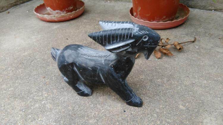 黑青石石雕羊 石头羊摆件 青石羊 石雕山羊 家居摆件工艺品礼品