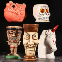 Bar Soul Creative Hawaiian Cocktail Cup Personality tiki Cup Skull Zombie Cup Totem tiki Ceramics