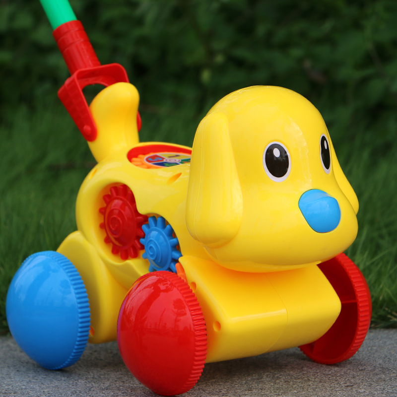 Children push toys baby walking cart airplane outdoor toy push push push push dog chain sound