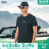 British KnightHood Heavy cotton mens simple short-sleeved T-shirt 2022 summer letter embroidered half-sleeve t-shirt top