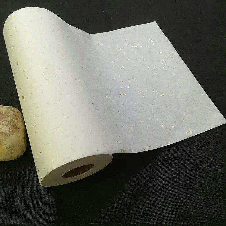 六尺对开仿古洒金 云龙皮纸 百米长卷宣纸 半生熟书法绘画包邮