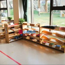 Kindergarten early education center Childrens solid wood locker Camphor pine toy cabinet Partition cabinet bookcase locker